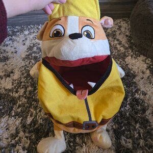 Paw Patrol Rubble Tummy Stuffer Plush - Large Storage Toy